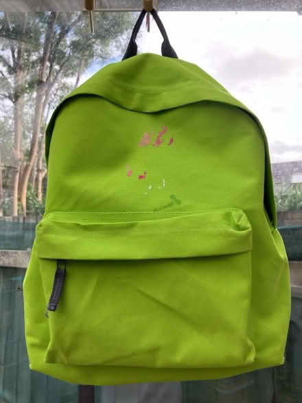 Photo of free Small lime green backpack (Hampton Hill) #1