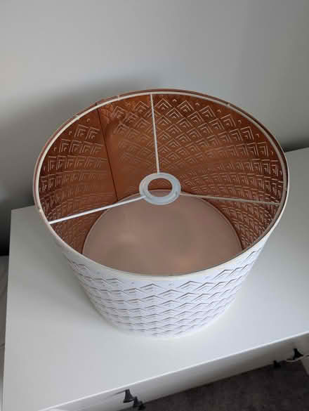 Photo of free Rose gold and white lampshade (Feering) #2