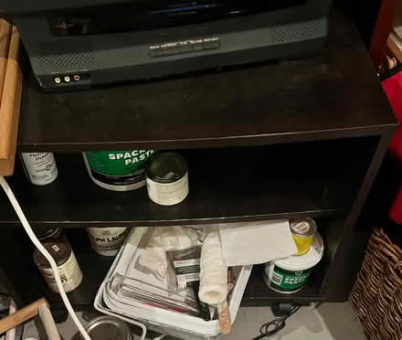 Photo of free Black two-tier TV stand (Montgomery Township) #1