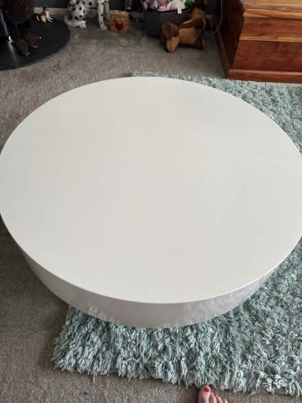 Photo of free Round white coffee table (Wetherby LS22) #3