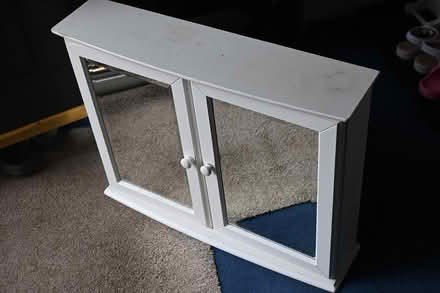 Photo of free Wooden Mirrored Bathroom Cabinet (Wistow) #1