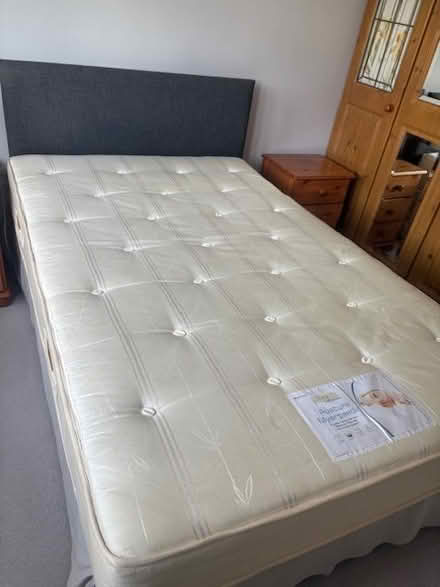 Photo of free Small Double Divan With Mattress, 2 Storage Drawers & Headboard (CT12) #1