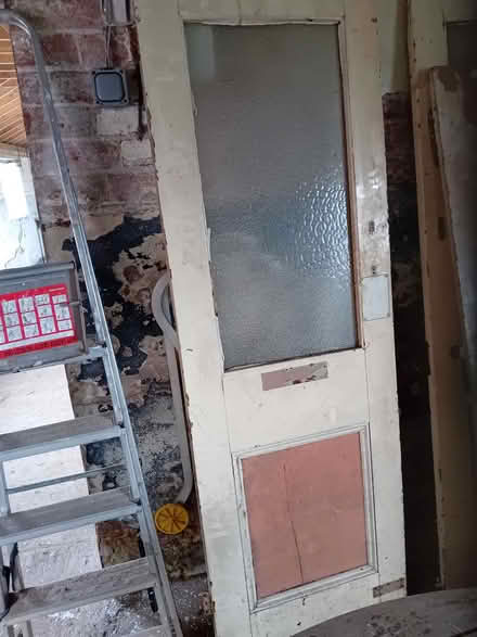 Photo of free 2 wood and glass doors (Kingston Hill ST18) #1