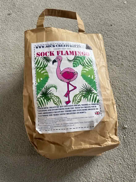 Photo of free Craft Activity- Sock Flamingo (Longwick HP27) #1
