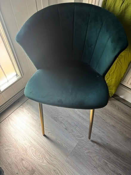 Photo of free Dunelm green velvet chair (B68) #1
