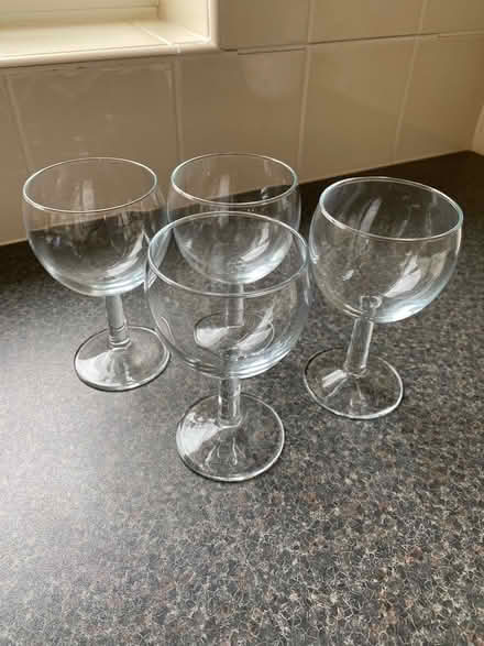 Photo of free Set of four wine glasses (Stockland Green B23) #1