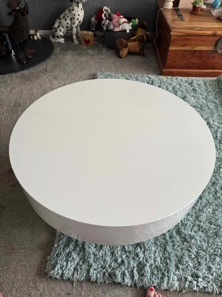 Photo of free Round white coffee table (Wetherby LS22) #2