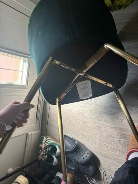 Photo of free Dunelm green velvet chair (B68) #2
