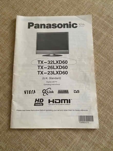 Photo of free Panasonic Vierra TV (Sidcup/NewEltham) #1