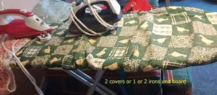 Photo of free iron board silver with 2 iron board covers etc (AB25) #1