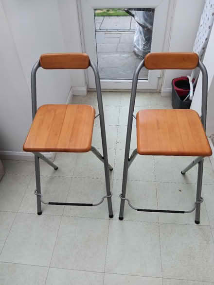 Photo of free 2 fold up bar stools (Wollaton ng8) #1