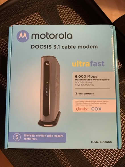 Photo of free Motorola DOCSIS 3.1 Cable Modem (Upper Fairway area of Novato) #1