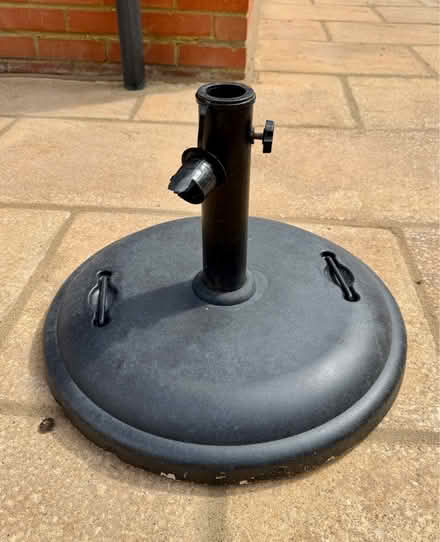 Photo of free Kettler grey wind up garden umbrella and solid base (Arborfield Garrison RG2) #3