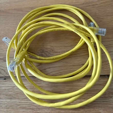 Photo of free 2 yellow Ethernet cables (Congleton CW12) #1