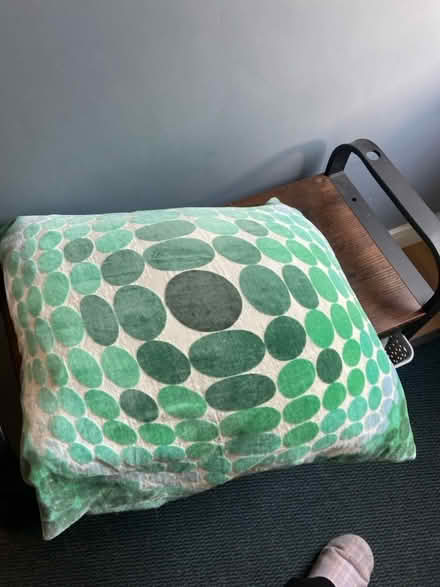 Photo of free Large feather cushion with retro velvet cover (Cockermouth CA13) #1