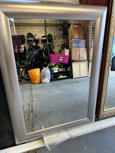 Photo of free Large mirror silver frame (Windlesham GU20) #1