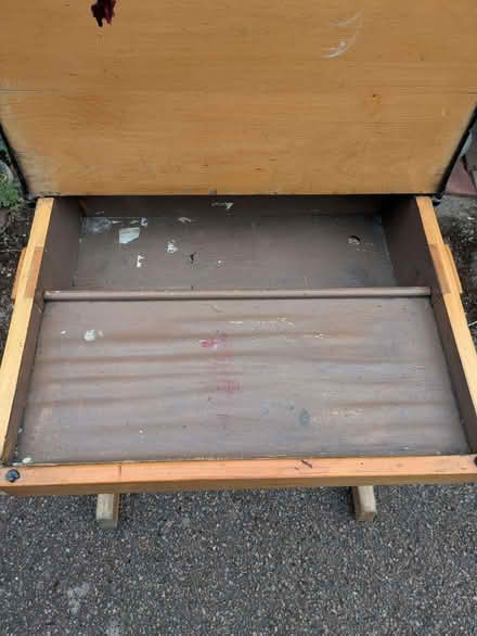 Photo of free Small old wooden school desk (Wheathampstead AL4) #2