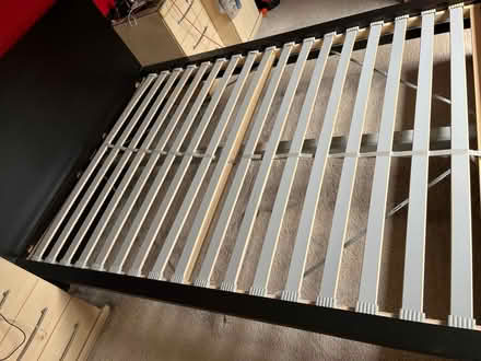 Photo of free Ikea black-brown Malm European double (140x200cm) bed frame (Woodley RG5) #1