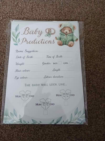 Photo of free Baby shower game cards (Cutteslowe OX2) #2