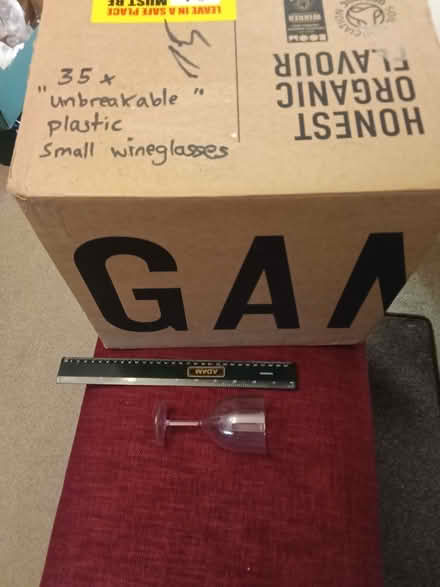 Photo of free 35x small plastic 'unbreakable' wineglasses (Gerrards Cross SL9) #1