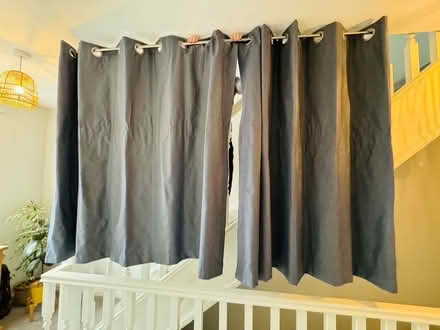 Photo of free Pair of blue/grey curtains (St Peter’s, Newcastle, NE6) #1