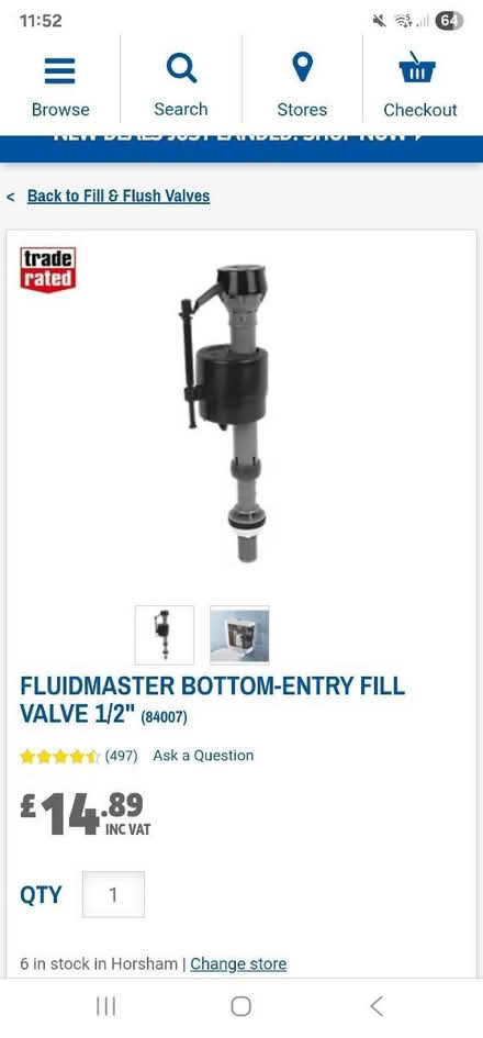 Photo of free Toilet fill valve (Horsham) #2