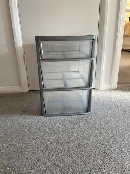 Photo of free Three plastic draws. (New Brighton CH45) #1