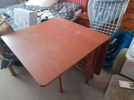 Photo of free Teak laminate gate legged dining table (Yate BS37) #2