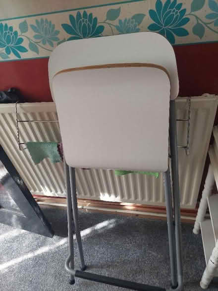 Photo of free Folding chair. Quite high, ideal for bar or kitchen (Penmaen Rhos LL29) #1