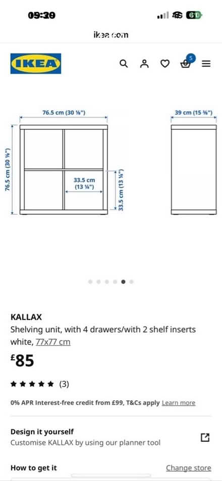 Photo of free Kallax unit black/brown (Cutteslowe OX2) #4