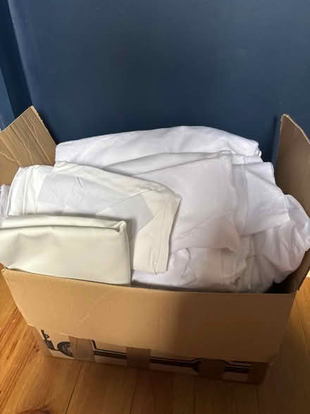 Photo of free spare fabric - mainly white (Lanchester) #1
