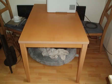Photo of free Beech Effect Dining or Kitchen Table with Detachable Legs (Yateley GU46) #1