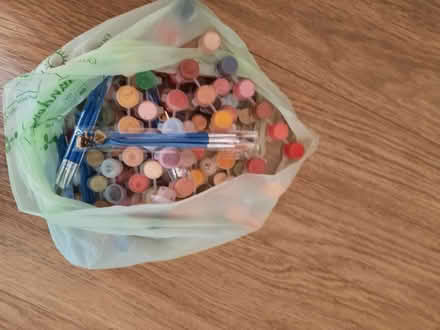 Photo of free Acrylic paints and brushes (Poets Estate SG4) #1