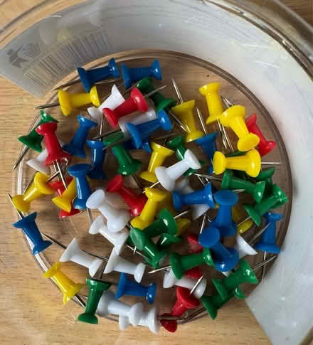 Photo of free Pin board pins. Approx 50 - new (Gleneagles area, Wboro NN8) #1