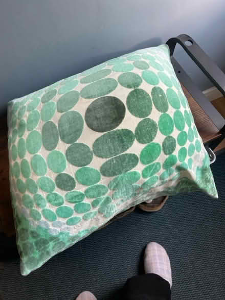 Photo of free Large feather cushion with retro velvet cover (Cockermouth CA13) #2