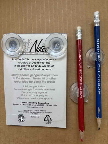 Photo of free Waterproof paper to use in shower (Sunnyvale near Fremont H.S.) #2