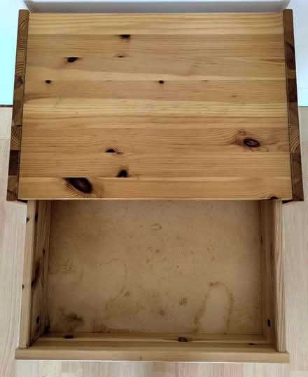 Photo of free Ikea pine bedside/utility table (Lee SE12) #2