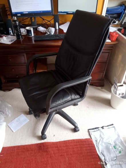 Photo of free Old Leather Swivel Chair (Round Hill BN2) #2