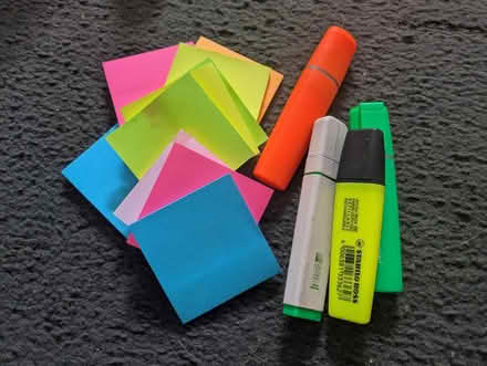 Photo of free Post it notes (small) highlighters (Heaton) #1