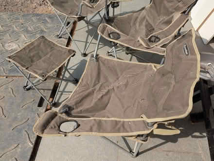 Photo of free 3 folding chairs, 1 footstool (Pennington SO41) #4