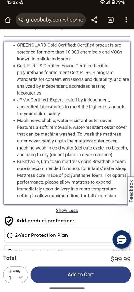 Photo of free Graco Crib Mattress (East Watertown, near Filipello) #2