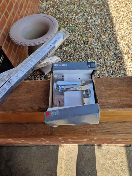 Photo of free Pair of internal door handles, chrome (Knebworth SG3) #1