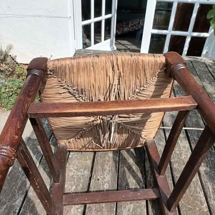 Photo of free wooden rush seat chair (Marcham OX13) #2