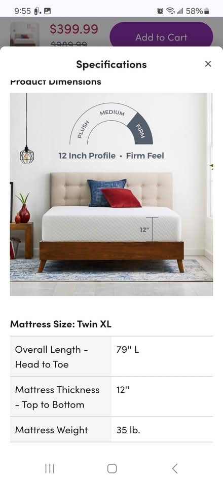 Photo of free Twin xl mattress (Bay and slater st) #1