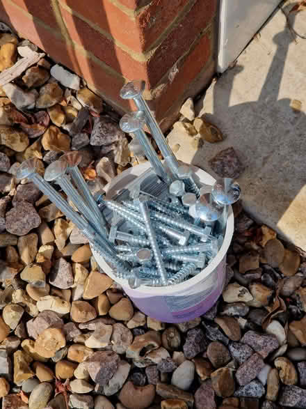 Photo of free Bolts, screws and brackets, galvanised, various (Knebworth SG3) #1