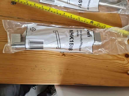 Photo of free Handles for kitchen cupboard/drawer, brushed steel, 284mm (Knebworth SG3) #2