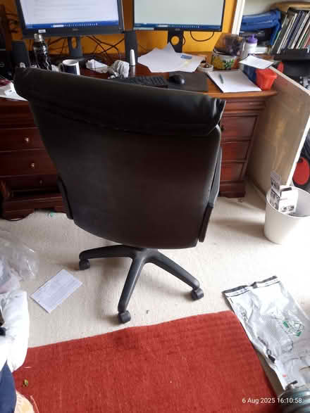 Photo of free Old Leather Swivel Chair (Round Hill BN2) #1