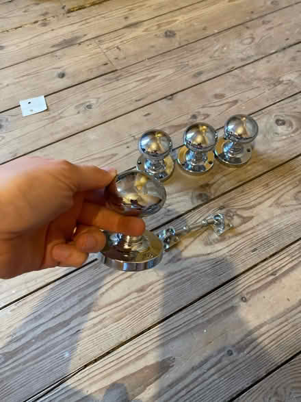 Photo of free 4 chrome internal door handles (Loughborough LE11) #3