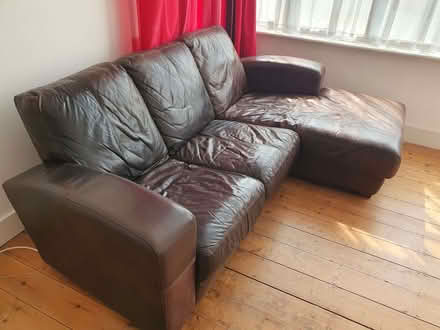 Photo of free Large leather L shap sofa (Waddon CR0) #2