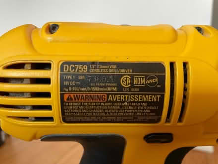 Photo of free DeWalt 18v Cordless Drill (Old Ottawa South) #2